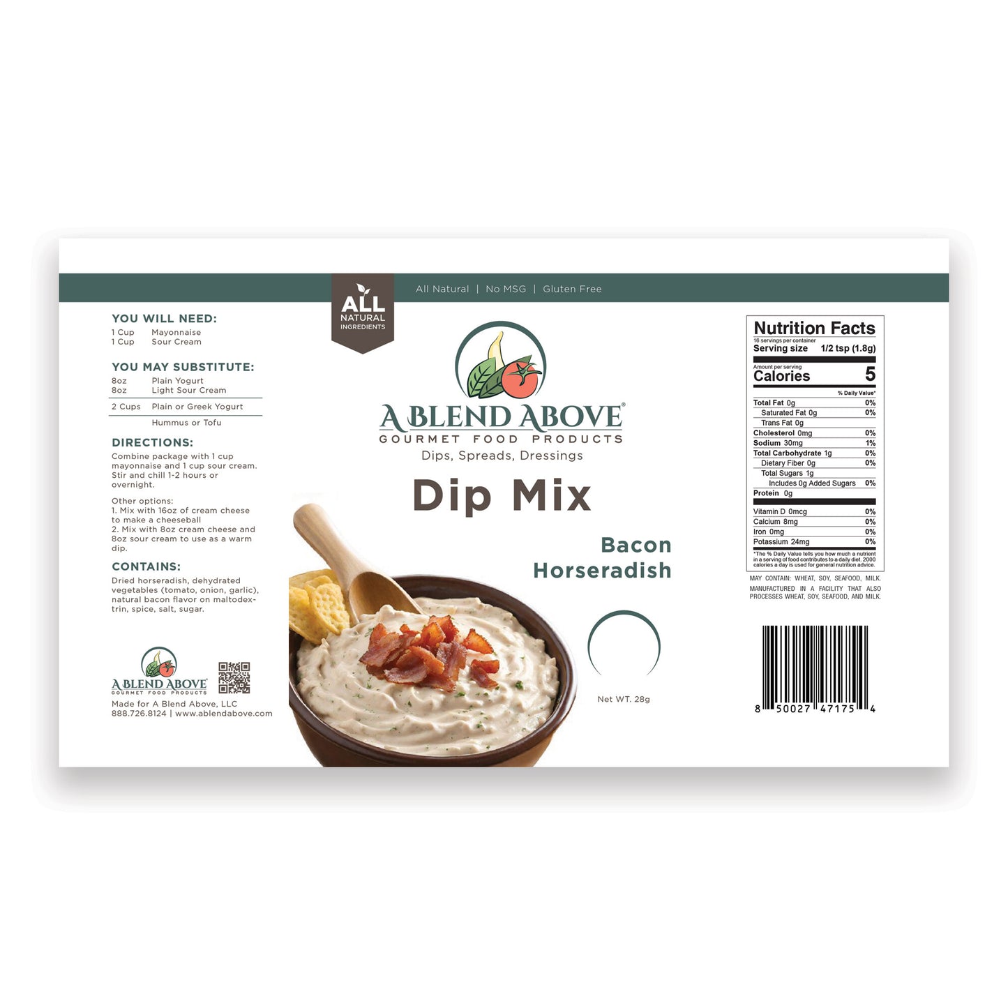 Bacon Horseradish Dip Mix