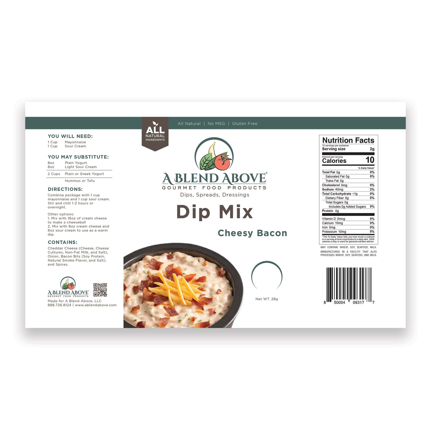 Cheesy Bacon Dip Mix