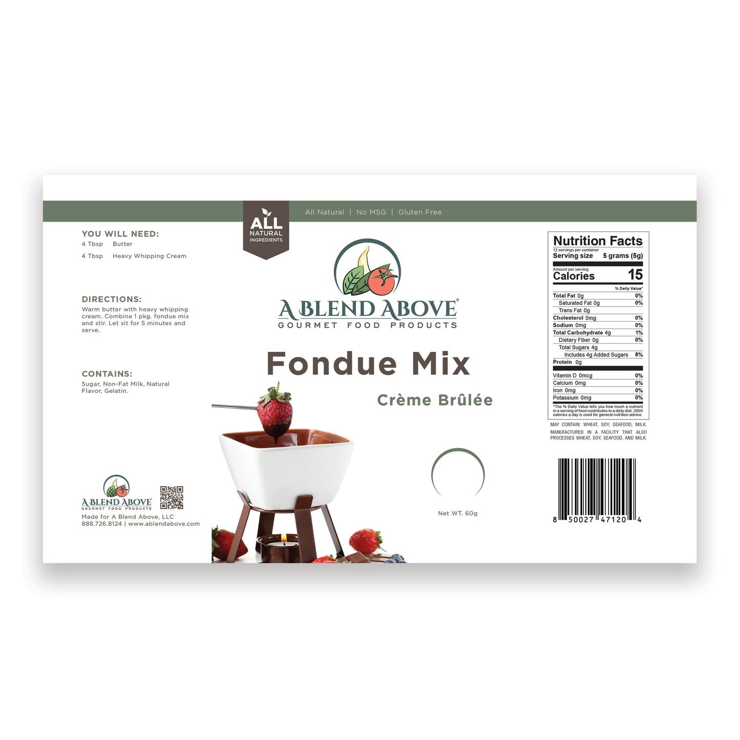 Creme Brulee Fondue Mix