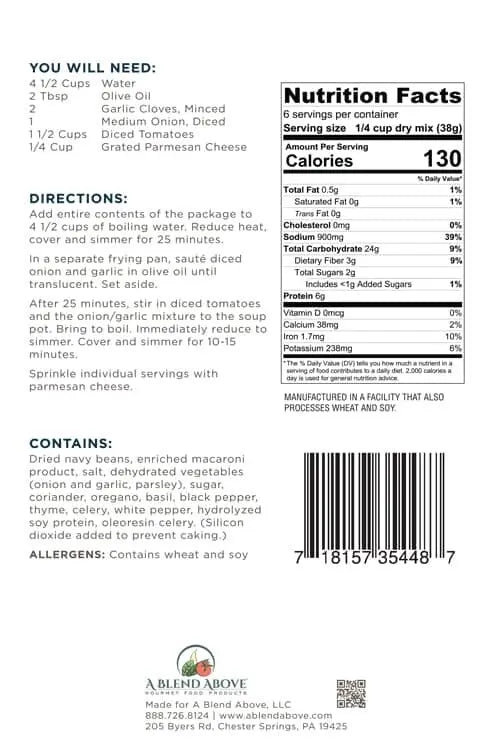 Italian Pasta & Fagioli Soup Mix