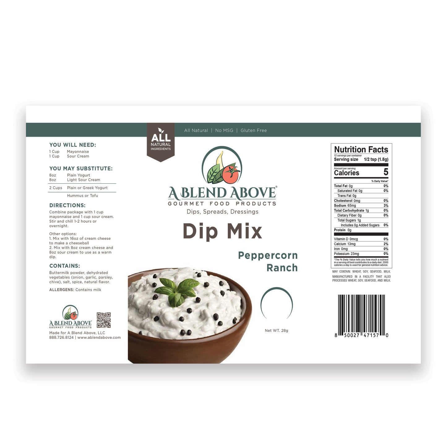 Peppercorn Ranch Dip Mix
