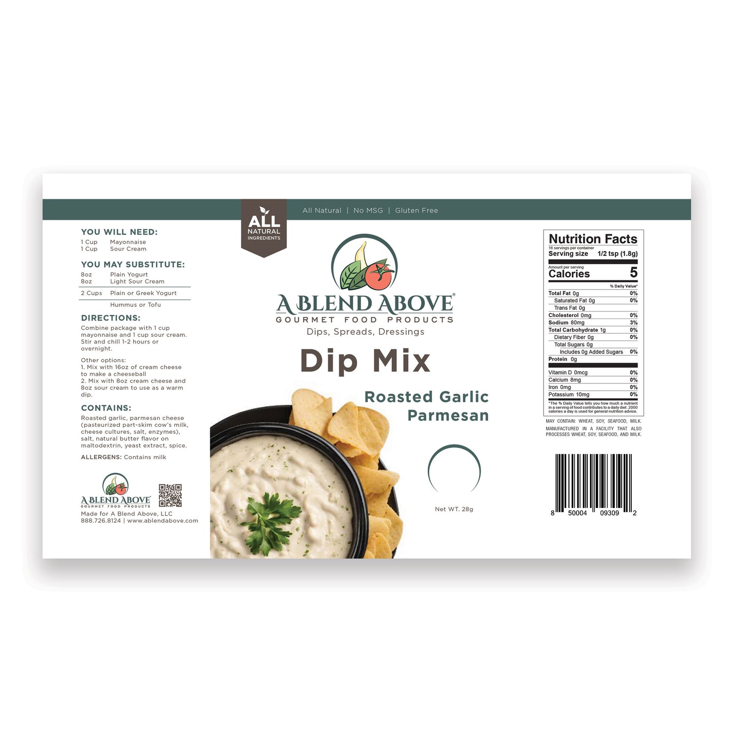 Roasted Garlic Parmesan Dip Mix