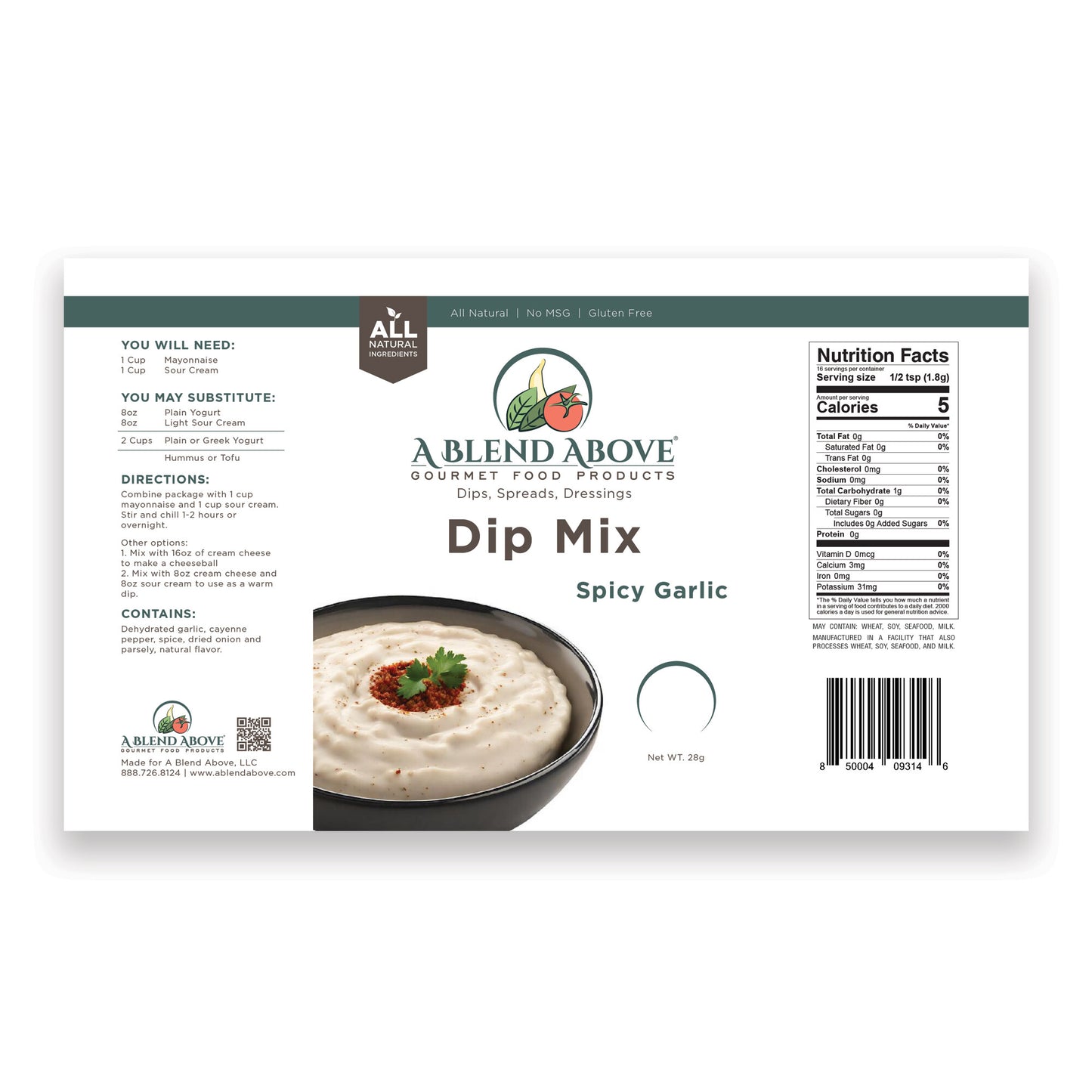 Spicy Garlic Dip Mix