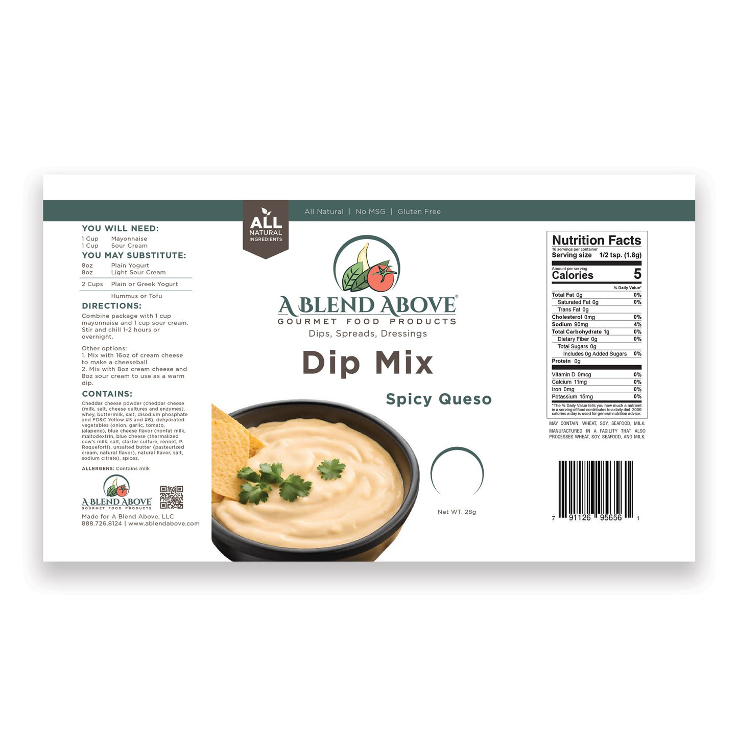 Spicy Queso Dip Mix