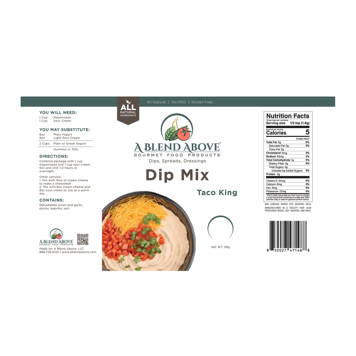 Taco King Dip Mix