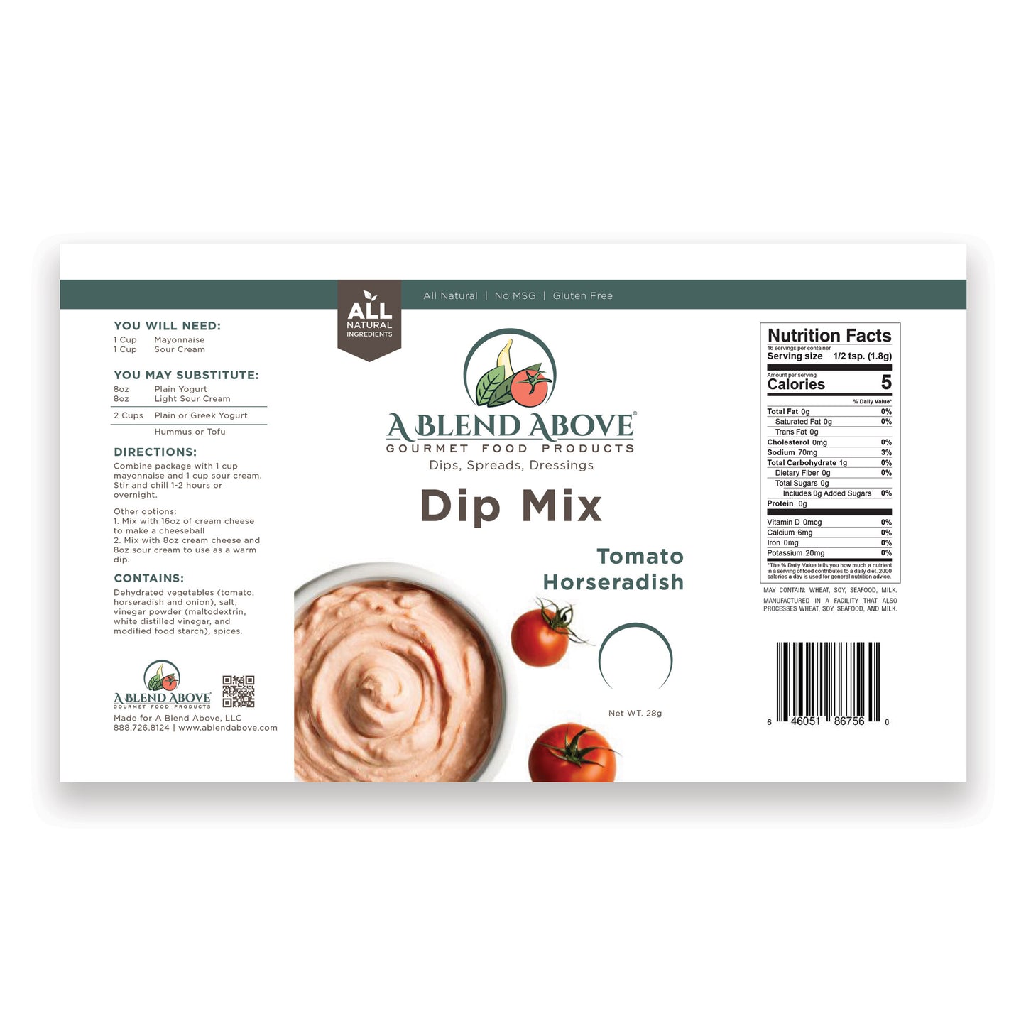 Tomato Horseradish Dip Mix