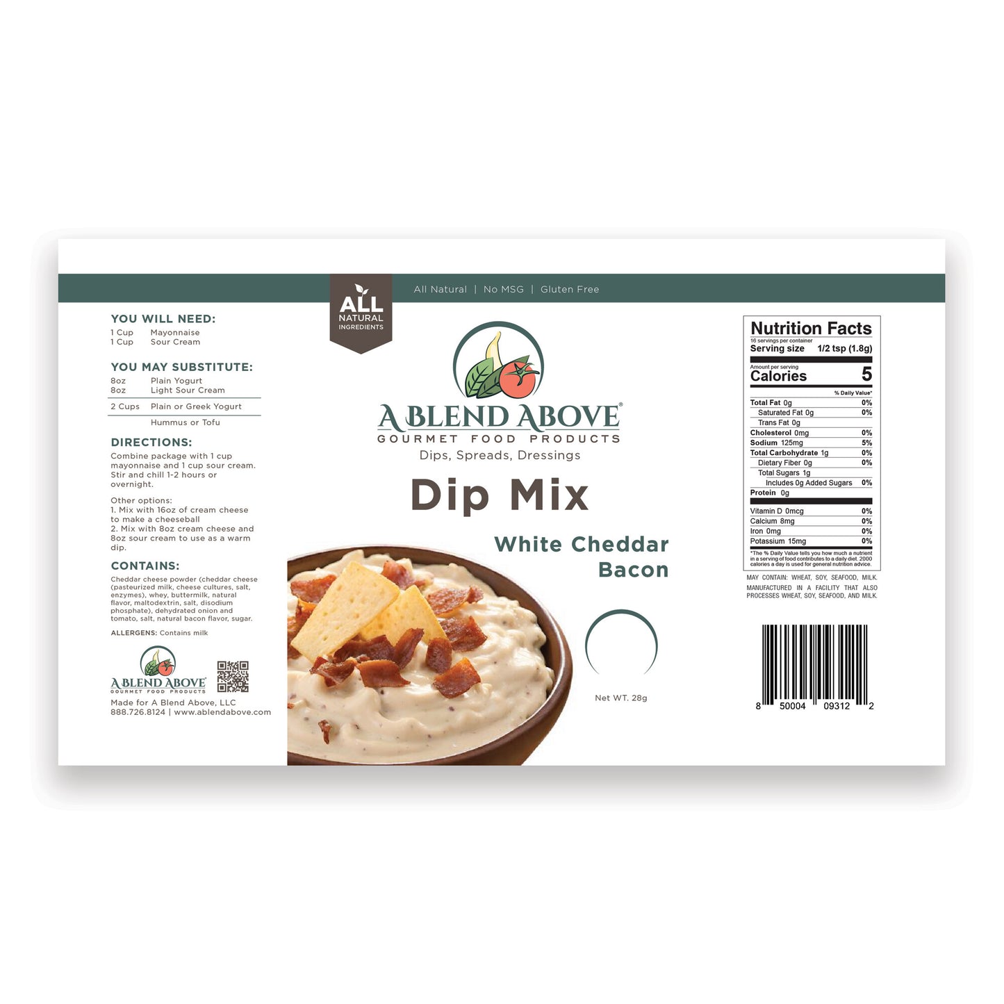 White Cheddar Bacon Dip Mix