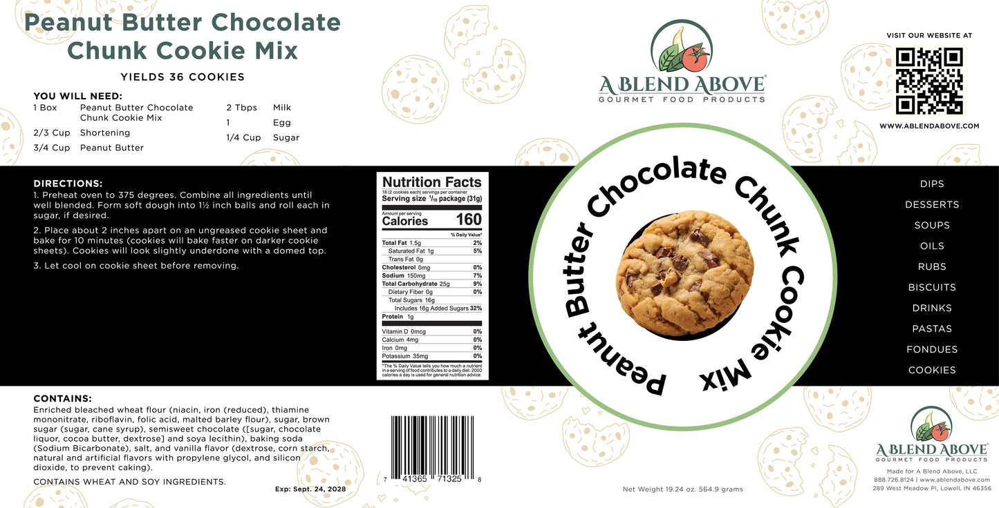 Peanut Butter Chocolate Chunk Cookie Mix
