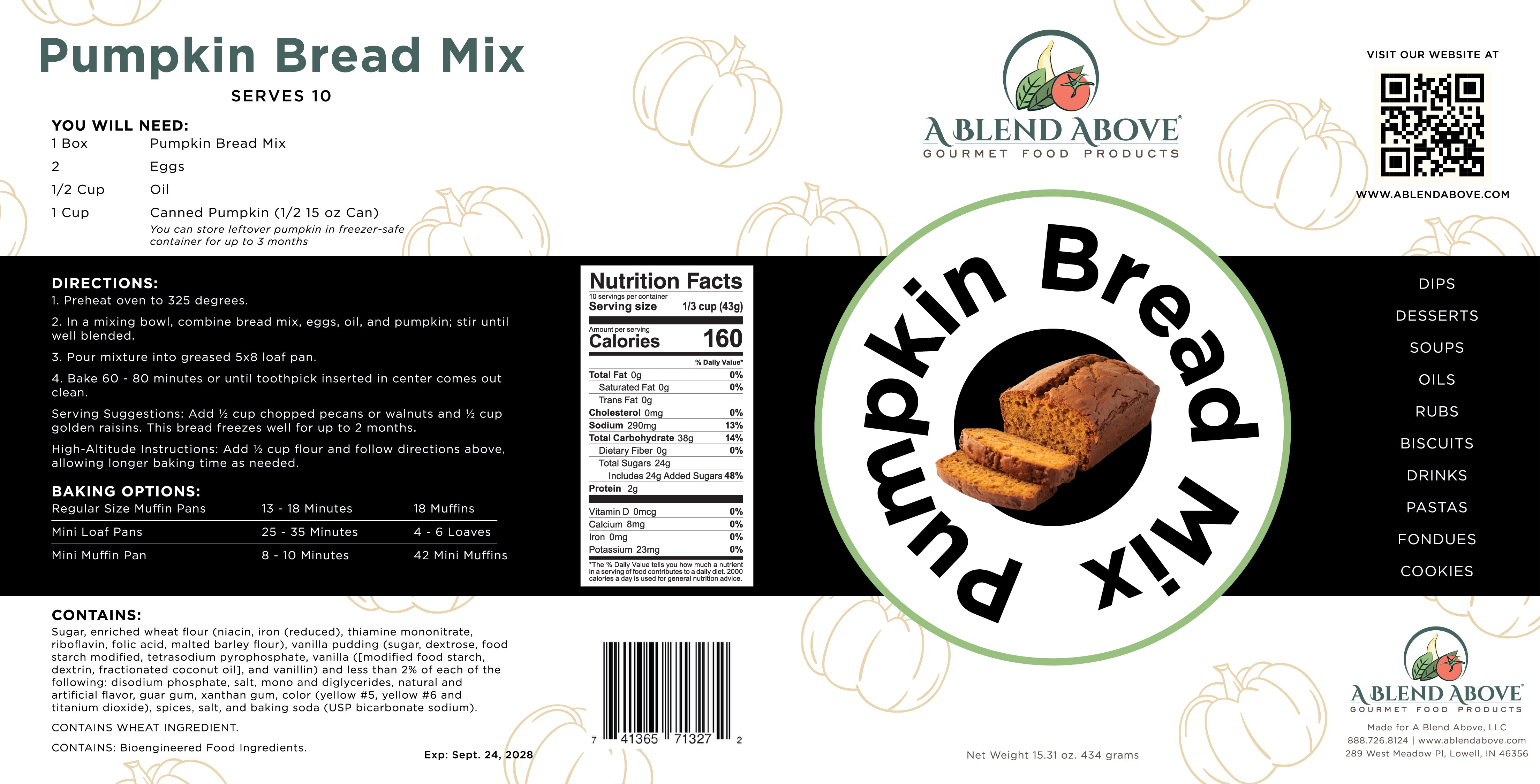 Pumpkin Bread Mix