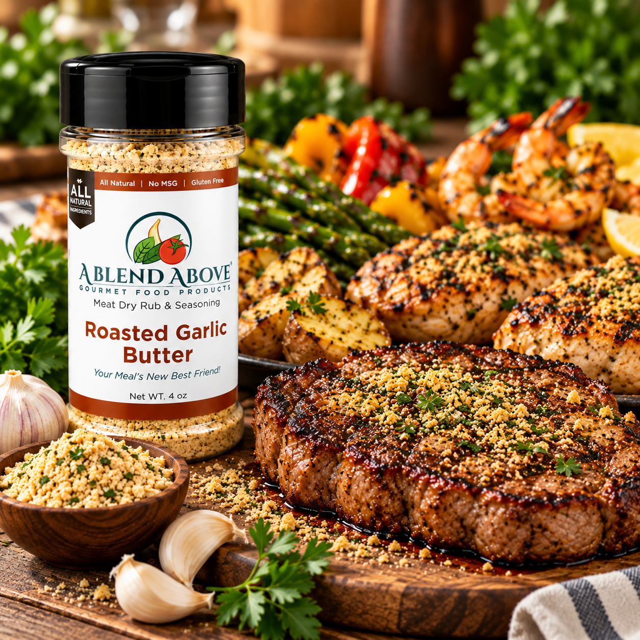 Roasted Garlic Butter Rub