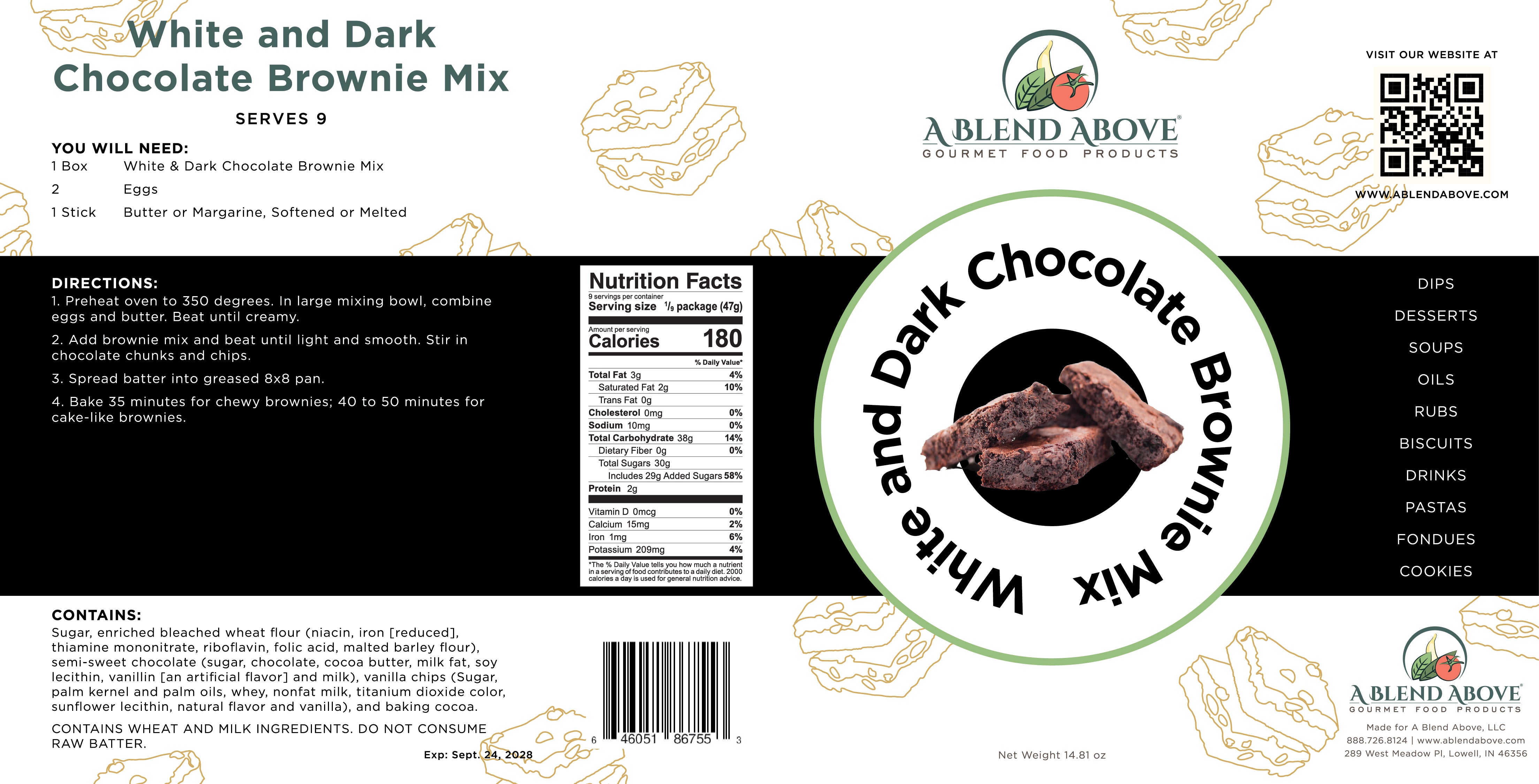 White and Dark Chocolate Brownie Mix