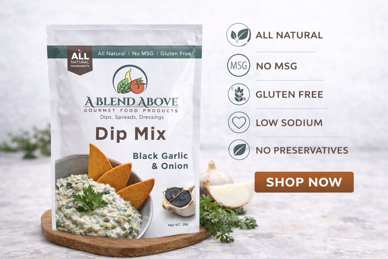 Black Garlic & Onion Dip Mix