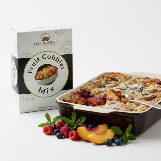 Fruit Cobbler Mix with Fresh Fruit and Mint