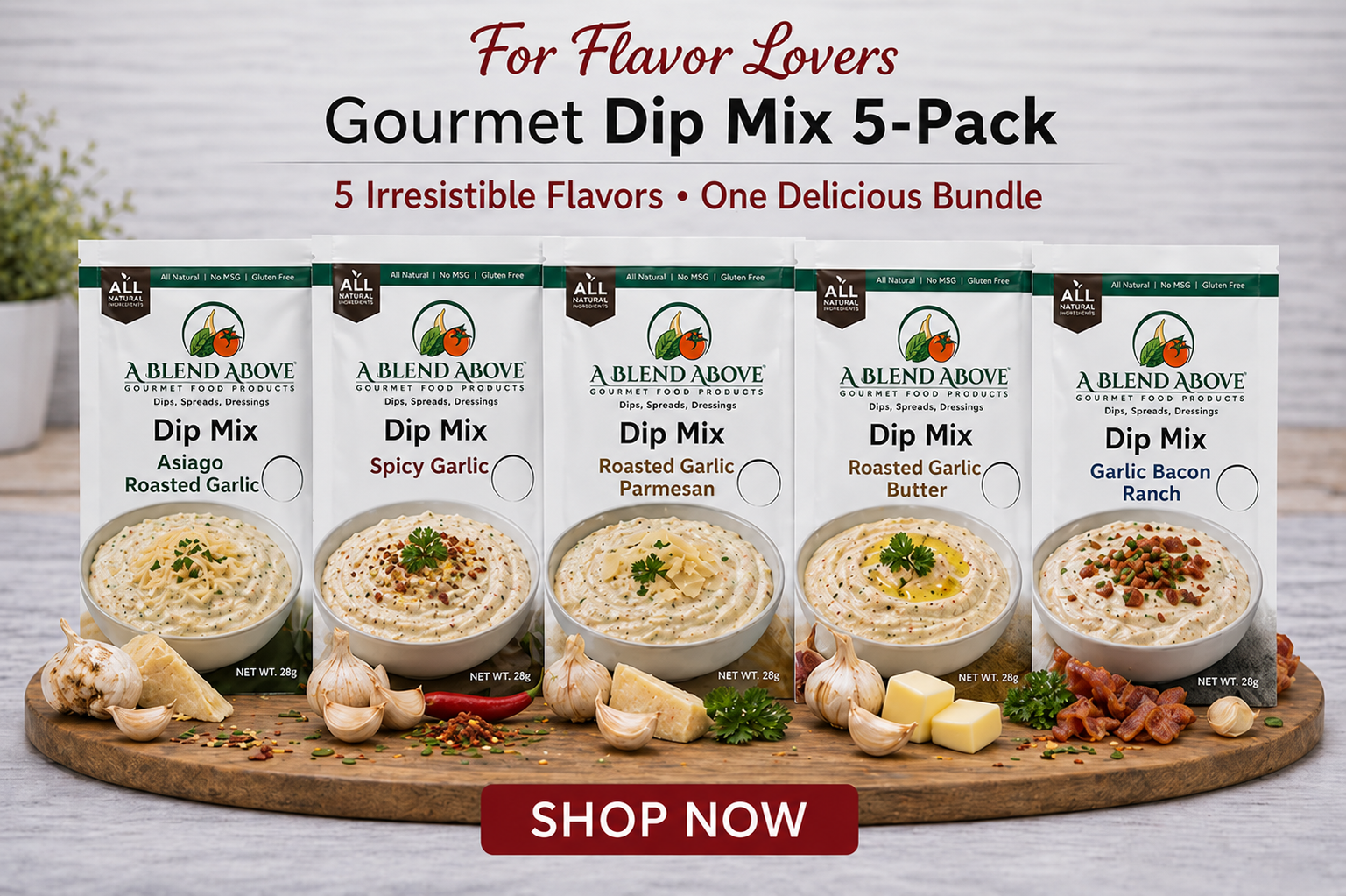 Garlic Lover's Dip Mix 5 pack