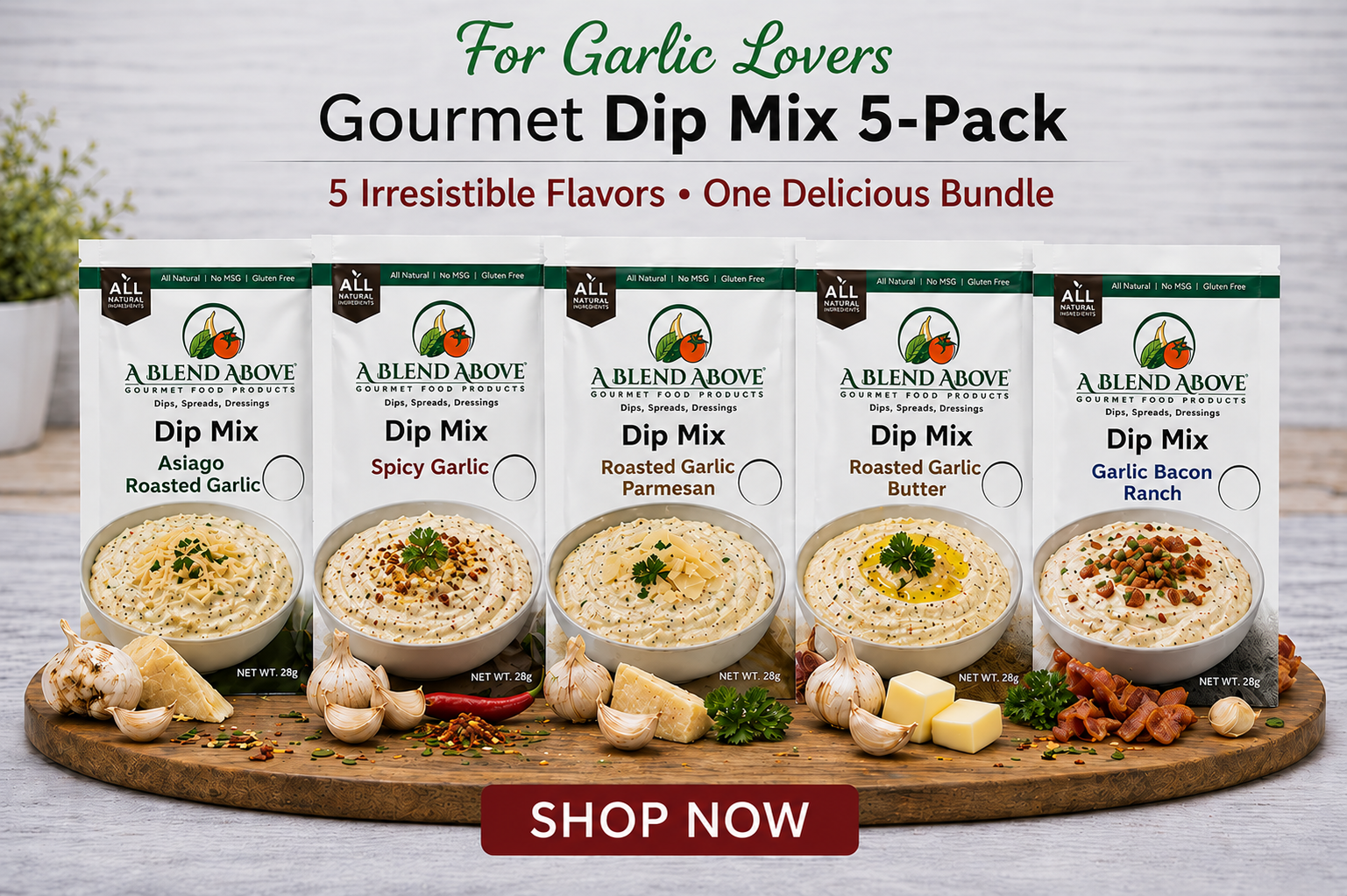 Garlic Lover's Dip Mix 5 pack