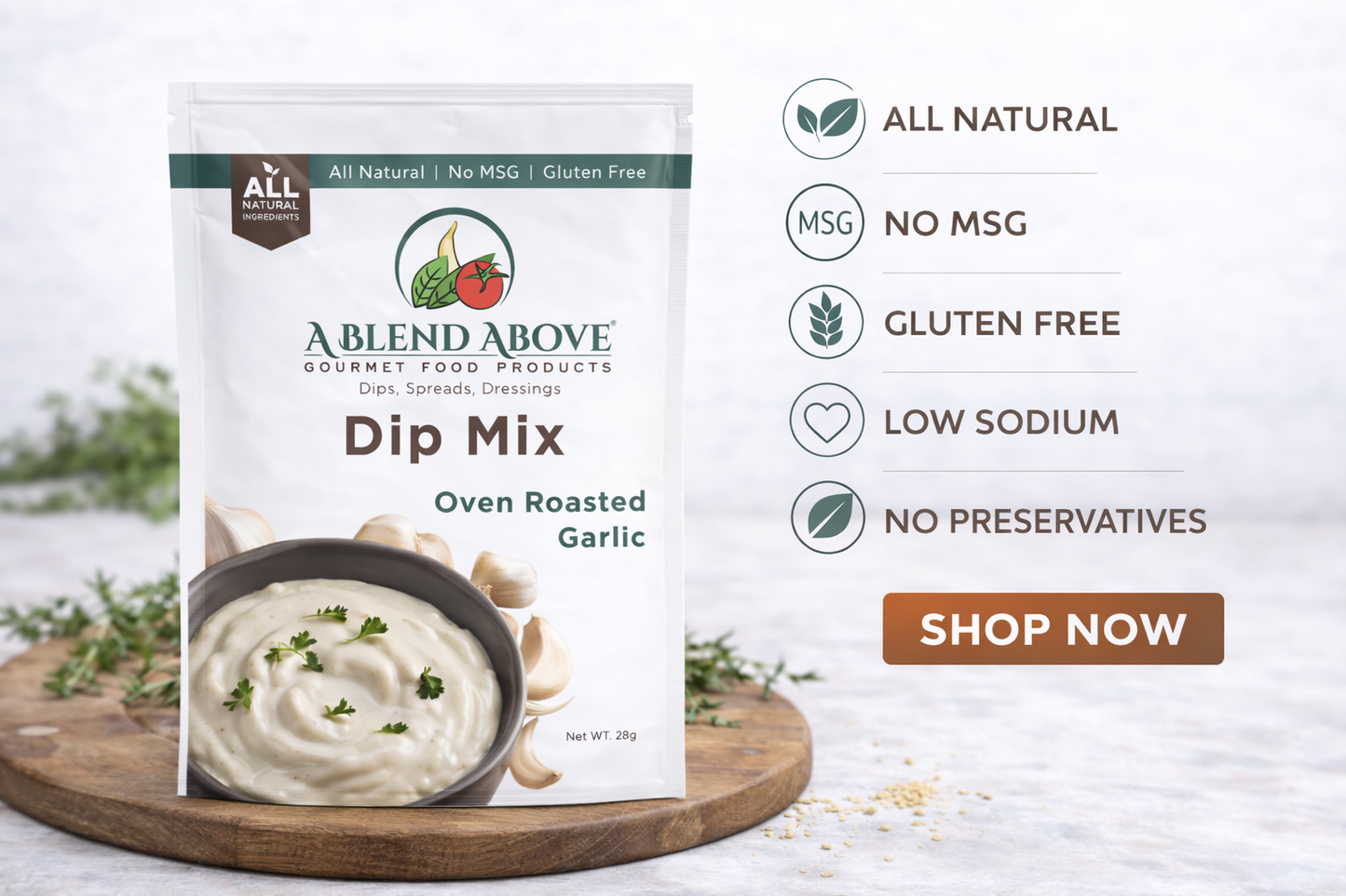 Oven Roasted Garlic Dip Mix