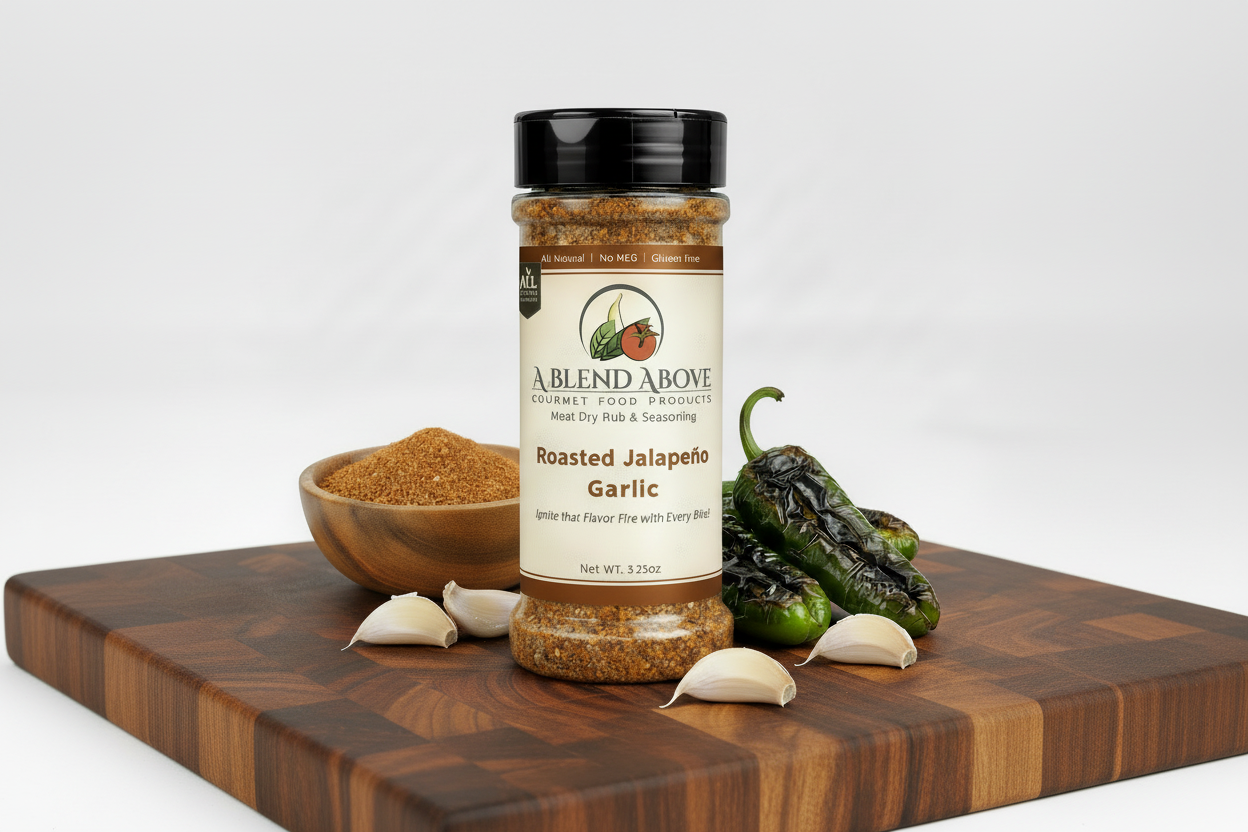 Roasted Jalapeño Garlic Spice Rub with smaller jar