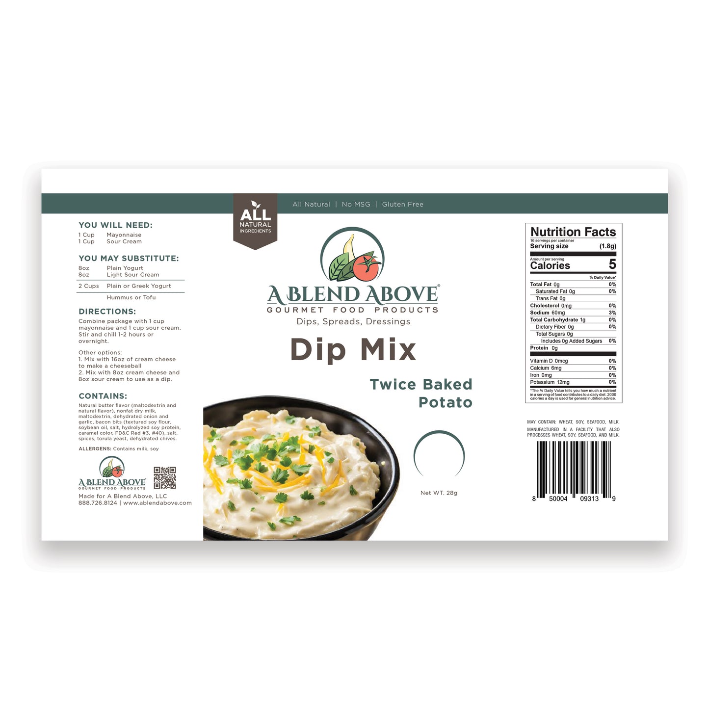 Twice Baked Potato Dip Mix
